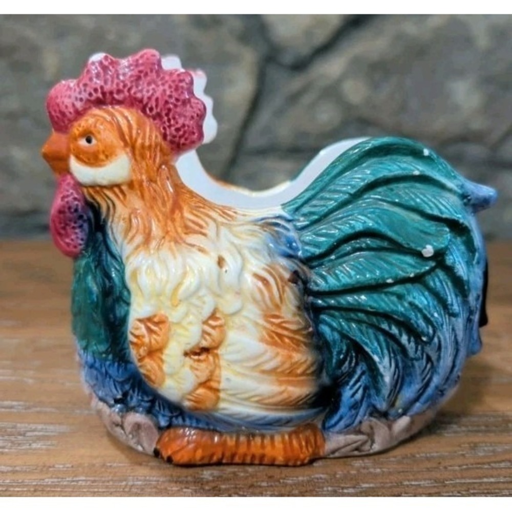 1996 Cracker Barrel Rooster Napkin Holder Vintage Rare Country Kitchen Decor - Picture 4 of 6